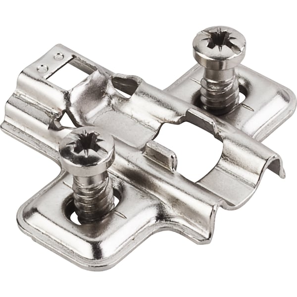 Hardware Resources Standard Duty 0mm Non-Cam Adj Steel Plate w/Euro Screws for 700,725,900 and 1750 Series Euro Hinges 600.0118.05 - main